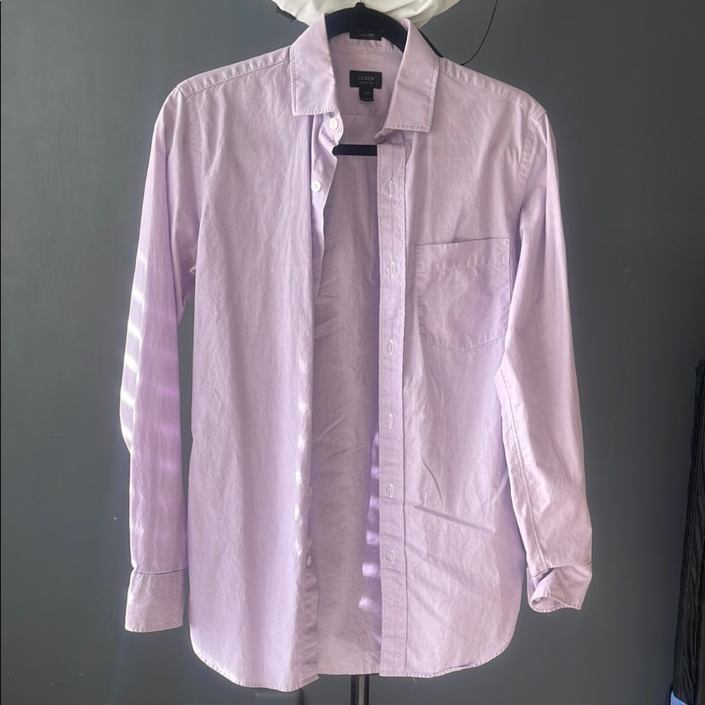 J. Crew Purple Casual Button Down Shirt Lightweight Cotton